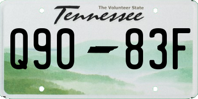 TN license plate Q9083F