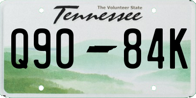 TN license plate Q9084K