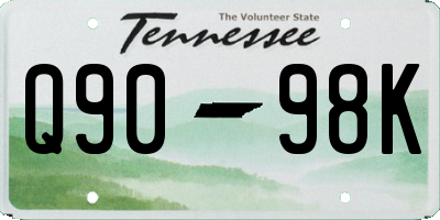 TN license plate Q9098K