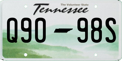 TN license plate Q9098S