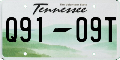 TN license plate Q9109T