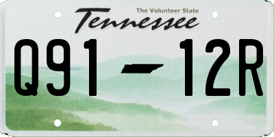 TN license plate Q9112R