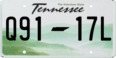 TN license plate Q9117L