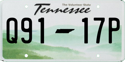 TN license plate Q9117P