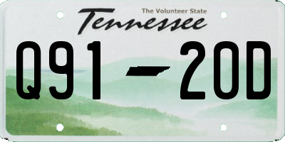 TN license plate Q9120D