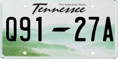 TN license plate Q9127A