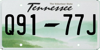 TN license plate Q9177J