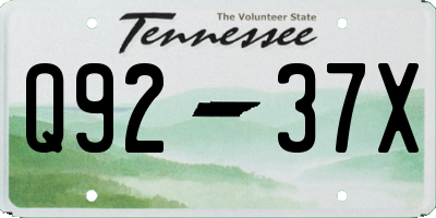 TN license plate Q9237X