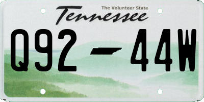TN license plate Q9244W