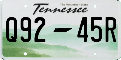 TN license plate Q9245R