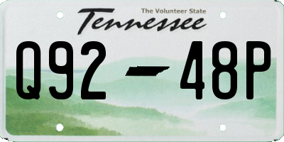TN license plate Q9248P