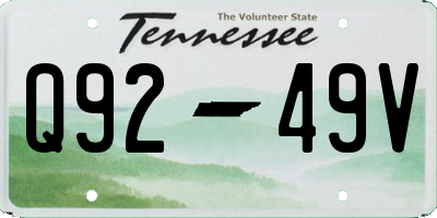 TN license plate Q9249V