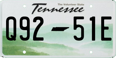 TN license plate Q9251E