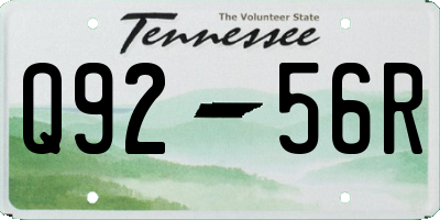 TN license plate Q9256R