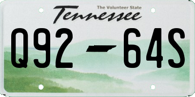TN license plate Q9264S