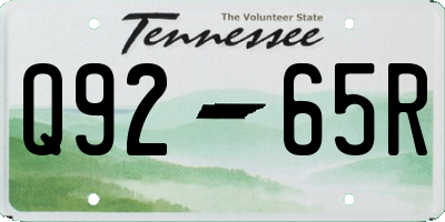 TN license plate Q9265R