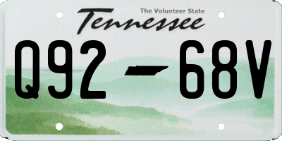 TN license plate Q9268V