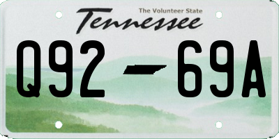 TN license plate Q9269A