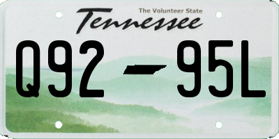 TN license plate Q9295L