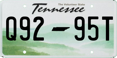 TN license plate Q9295T