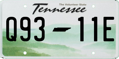 TN license plate Q9311E