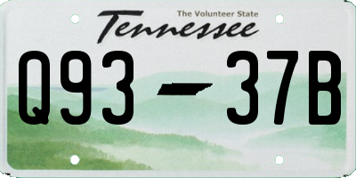 TN license plate Q9337B