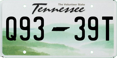 TN license plate Q9339T
