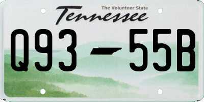 TN license plate Q9355B