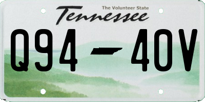 TN license plate Q9440V