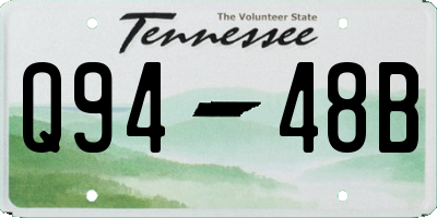 TN license plate Q9448B