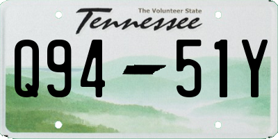 TN license plate Q9451Y