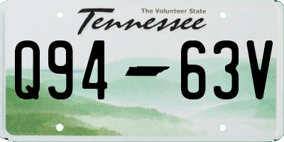 TN license plate Q9463V