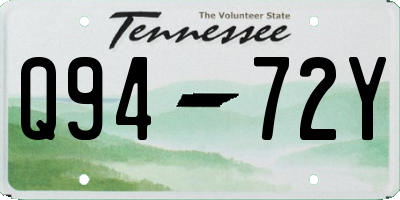 TN license plate Q9472Y