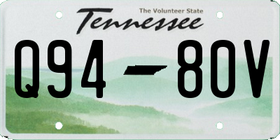 TN license plate Q9480V