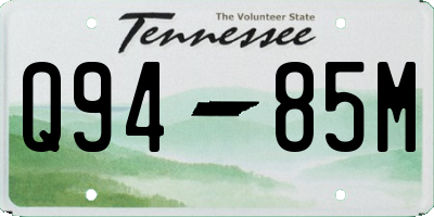 TN license plate Q9485M