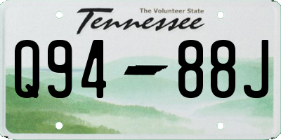 TN license plate Q9488J