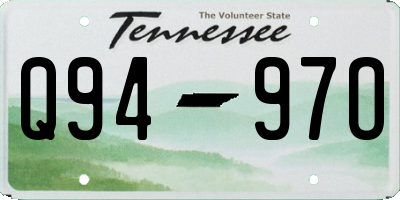 TN license plate Q9497O