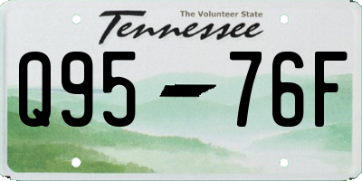 TN license plate Q9576F