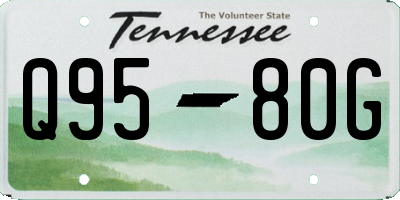 TN license plate Q9580G