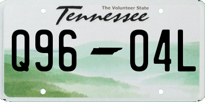 TN license plate Q9604L