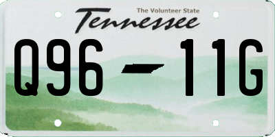 TN license plate Q9611G