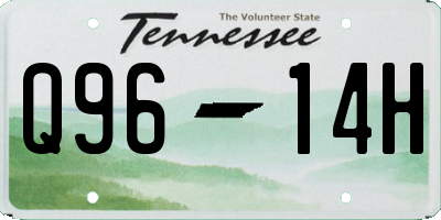 TN license plate Q9614H