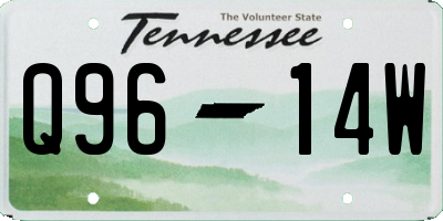 TN license plate Q9614W