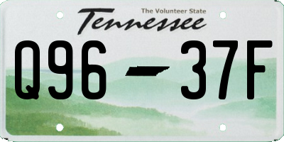 TN license plate Q9637F