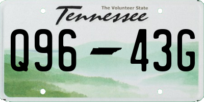 TN license plate Q9643G