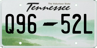 TN license plate Q9652L