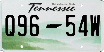 TN license plate Q9654W