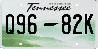 TN license plate Q9682K