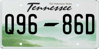 TN license plate Q9686D