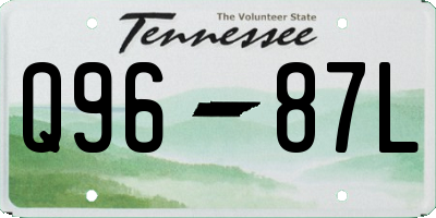TN license plate Q9687L
